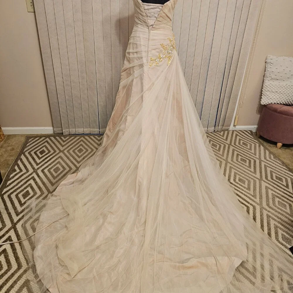 The Anjolique Wedding dress Champagne in 8 NWT - Picture 4 of 10
